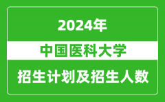 中國醫科大學2024年在江蘇的招生計劃及招生人數