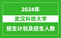 武漢科技大學2024年在江蘇的招生計劃及招生人數