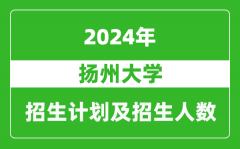 揚州大學2024年在江蘇的招生計劃及招生人數