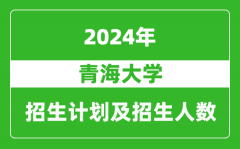 青海大學2024年在江蘇的招生計劃及招生人數