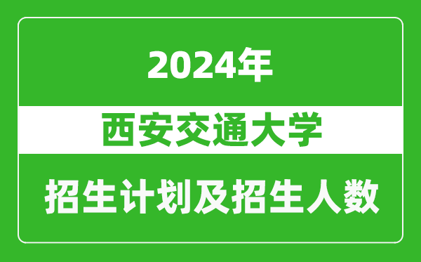 西安交通大學2024年在江蘇的招生計劃及招生人數