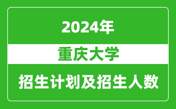 重慶大學2024年在江蘇的招生計劃及招生人數