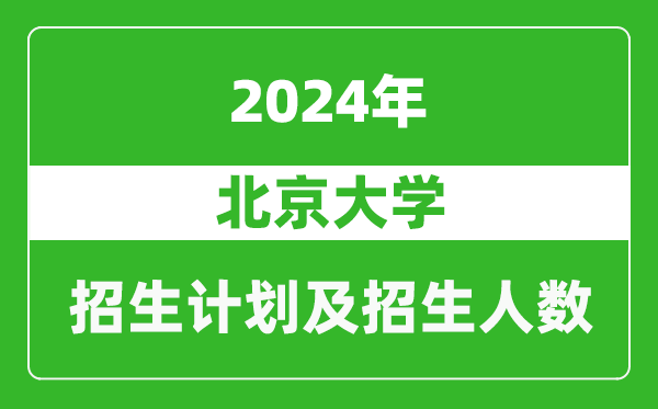 北京大學2024年在內蒙古的招生計劃及招生人數