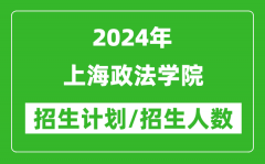 2024年上海政法學院各省招生計劃及各專業招生人數是多少？