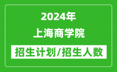 2024年上海商學院各省招生計劃及各專業招生人數是多少？